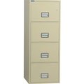 Phoenix Safe International Phoenix Safe Vertical 25" 4-Drawer Letter Fire and Water Resistant File Cabinet, Putty - LTR4W25P LTR4W25P